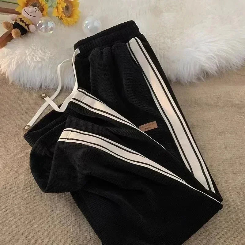 Men's striped loose sports pants