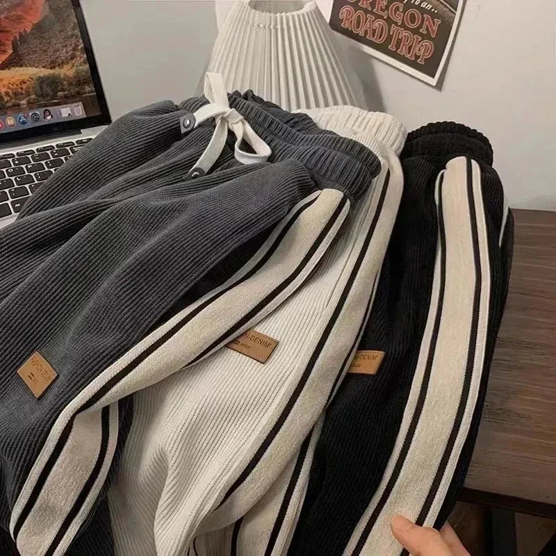 Men's striped loose sports pants