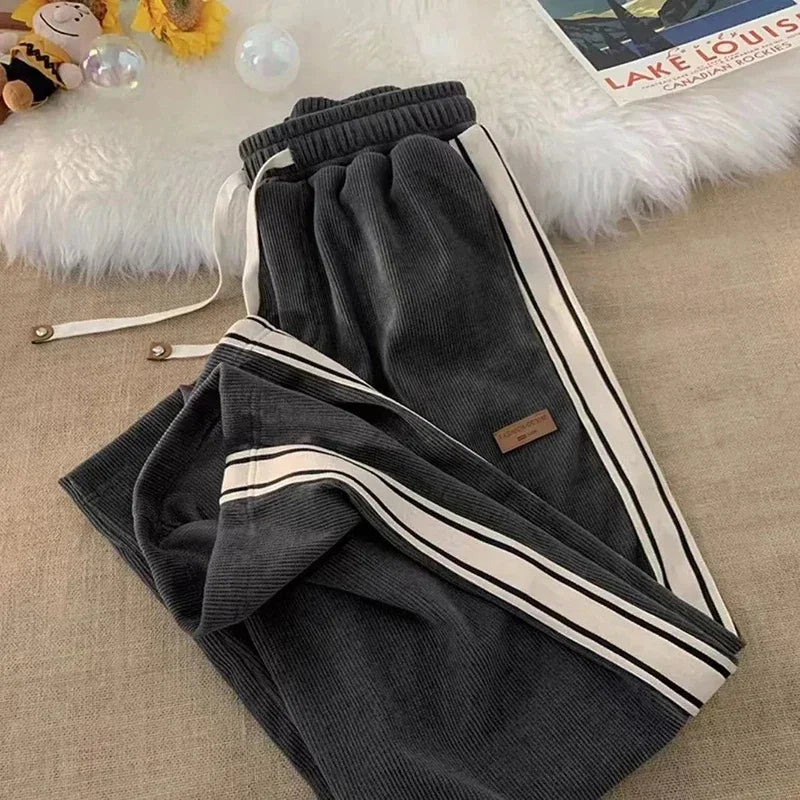 Men's striped loose sports pants