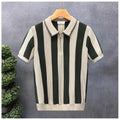 Retro Hollow Polo Shirt Men's Slim Fit