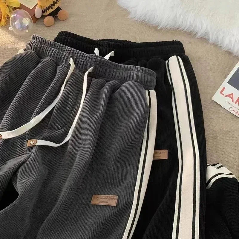 Men's striped loose sports pants
