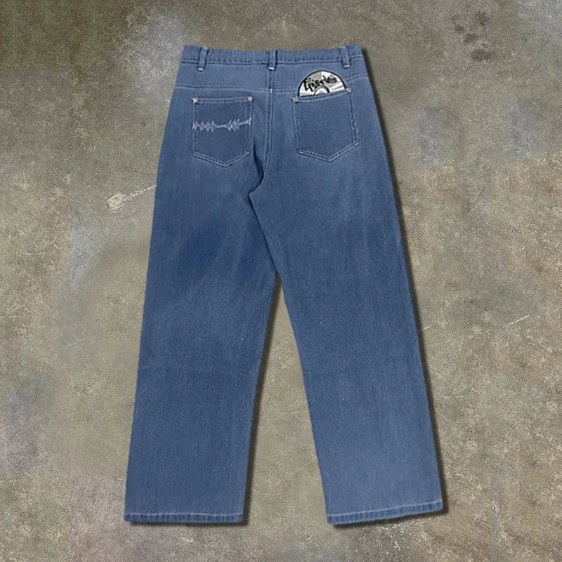 Fashionable Street Style Embroidered Pants