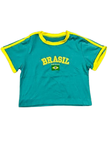 Brazilian Top Summer Short Sleeve O-Neck T-shirt