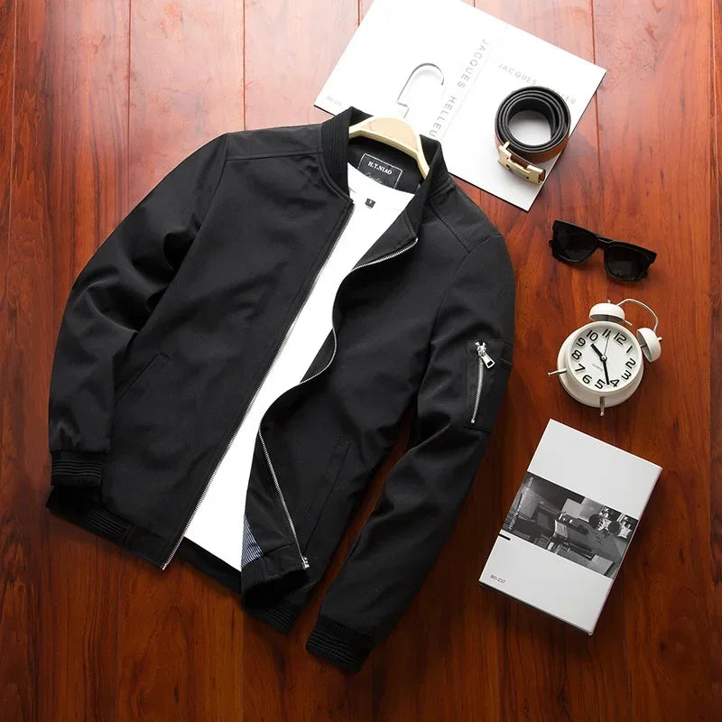 Men Streetwear Slim Fit Pilot Jacket Coat Men Jacket