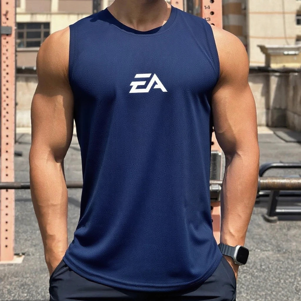 Summer Men's Shirt Sports Fitness Running Shirt