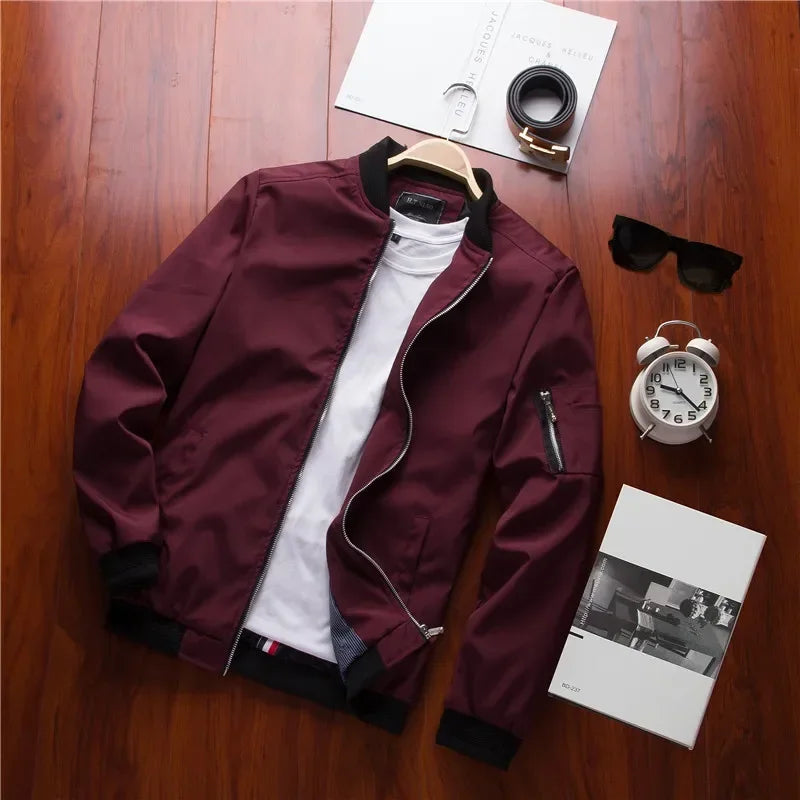 Men Streetwear Slim Fit Pilot Jacket Coat Men Jacket