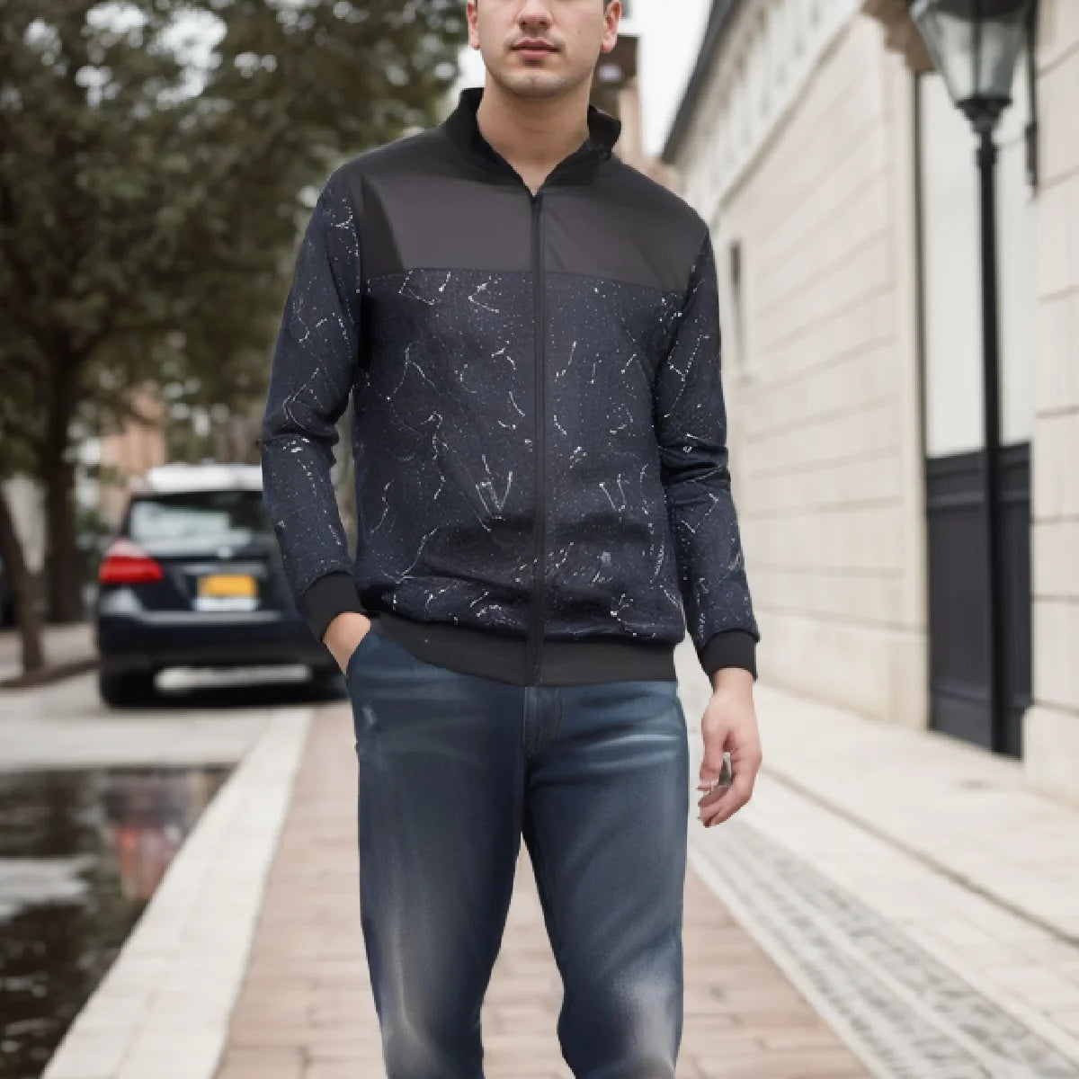 Short Loose Solid Color Jacket Men's Business