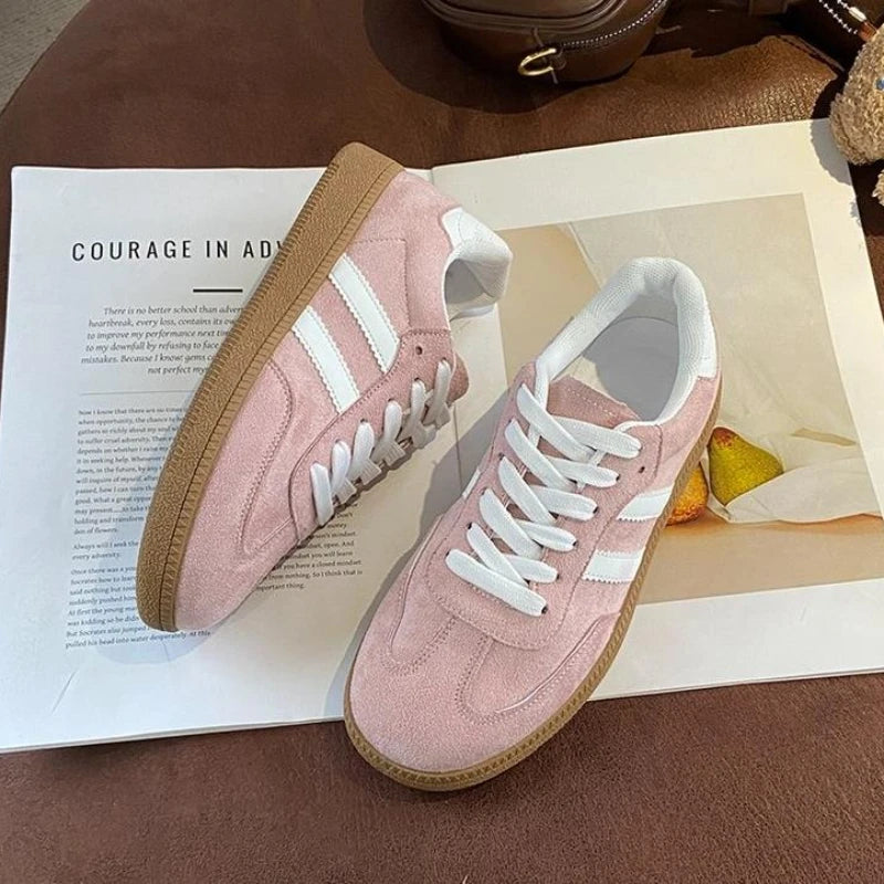 Women Sneakers Flats Ladies Fashion Lace-up Vulcanized Shoes