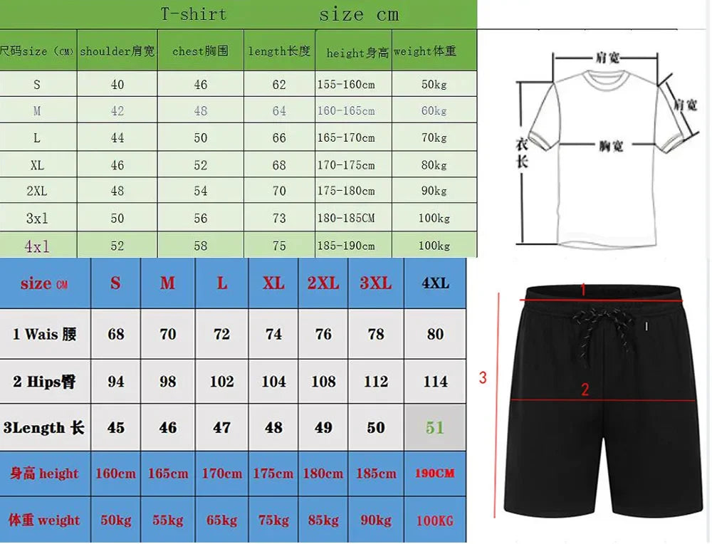 summer sportswear for men,T-shirt and shorts