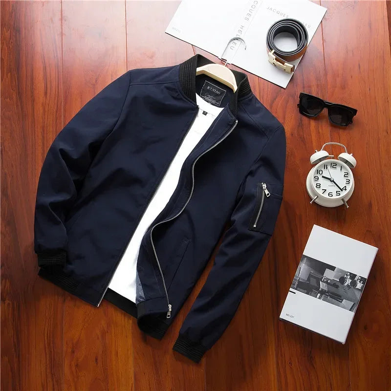 Men Streetwear Slim Fit Pilot Jacket Coat Men Jacket