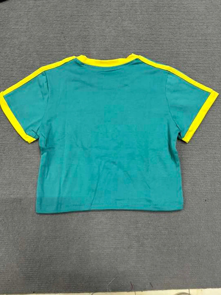 Brazilian Top Summer Short Sleeve O-Neck T-shirt