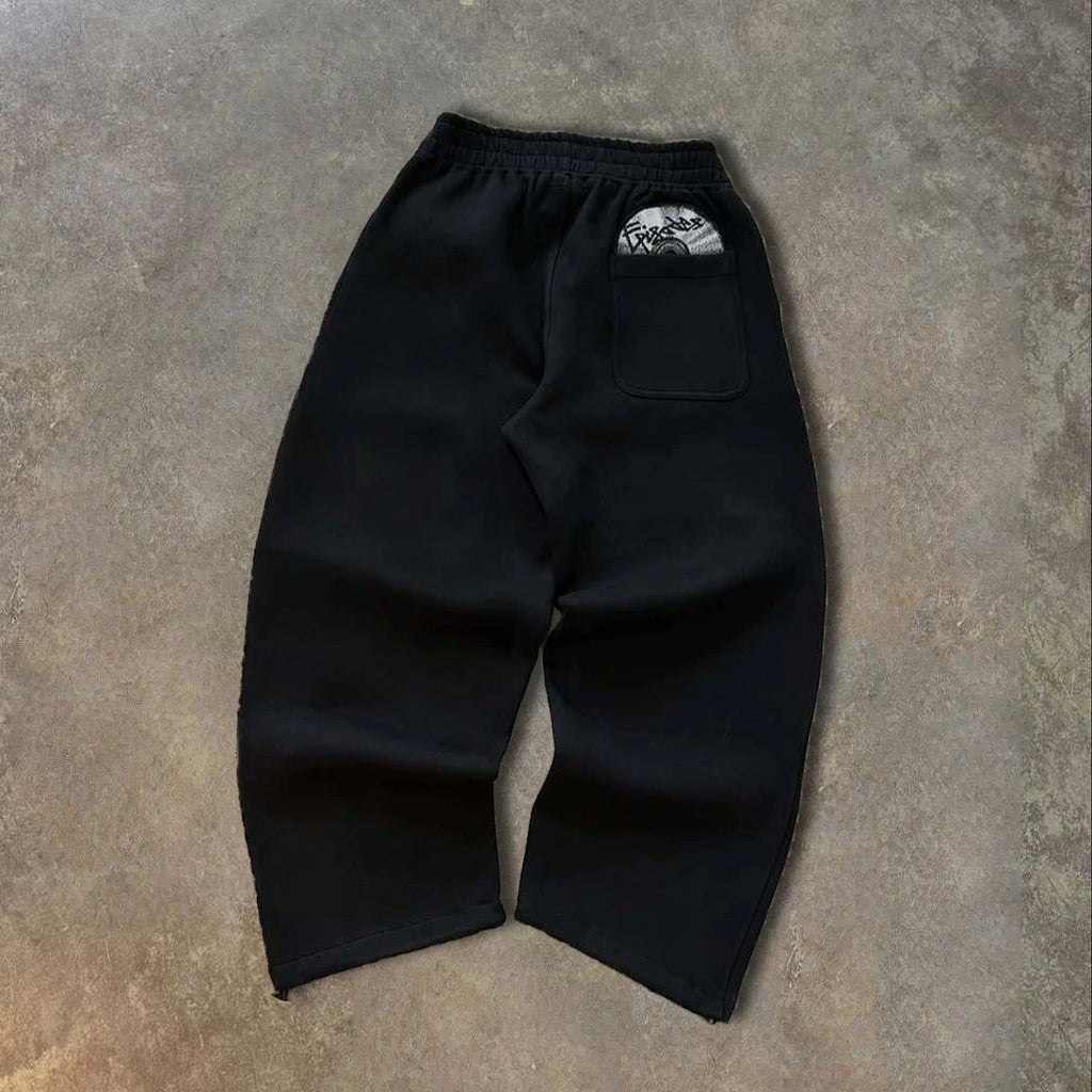 Fashionable Street Style Embroidered Pants