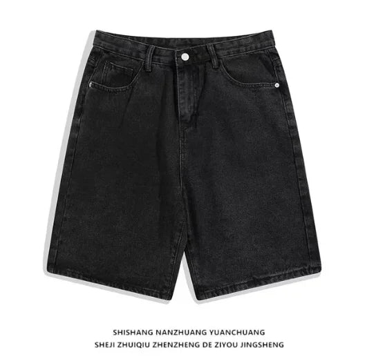 Retro Embroidery Loose Shorts Male