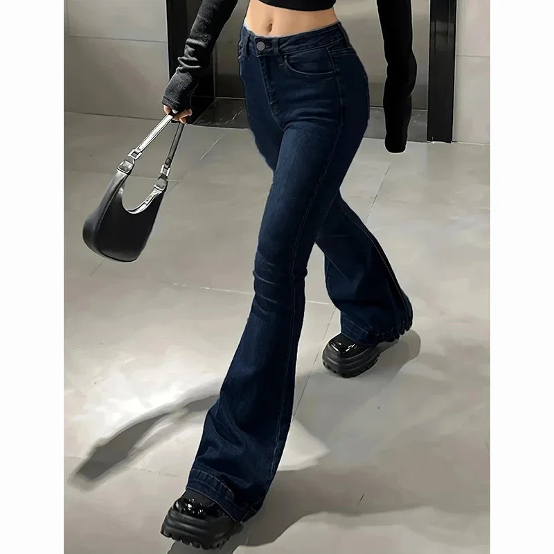 Girls High Waist Flared Jeans