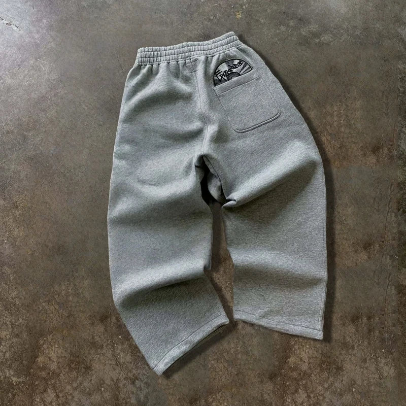Fashionable Street Style Embroidered Pants